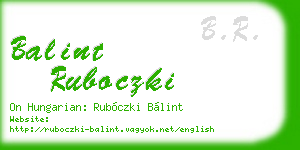 balint ruboczki business card